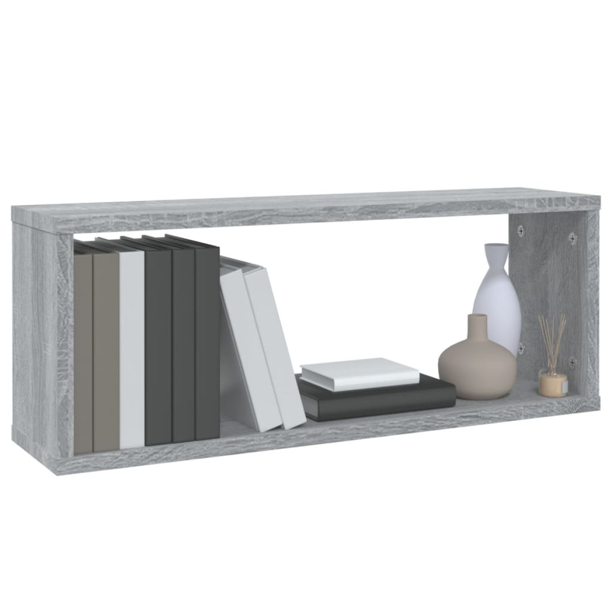 vidaXL Ραφιέρες Τοίχου Κύβος 6 τεμ Γκρι Sonoma 60x15x23 εκ. Επεξ. Ξύλο
