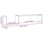 vidaXL Ράφια Τοίχου 2 τεμ. Γκρι Sonoma 100x15x20 εκ. από Επεξεργ. Ξύλο