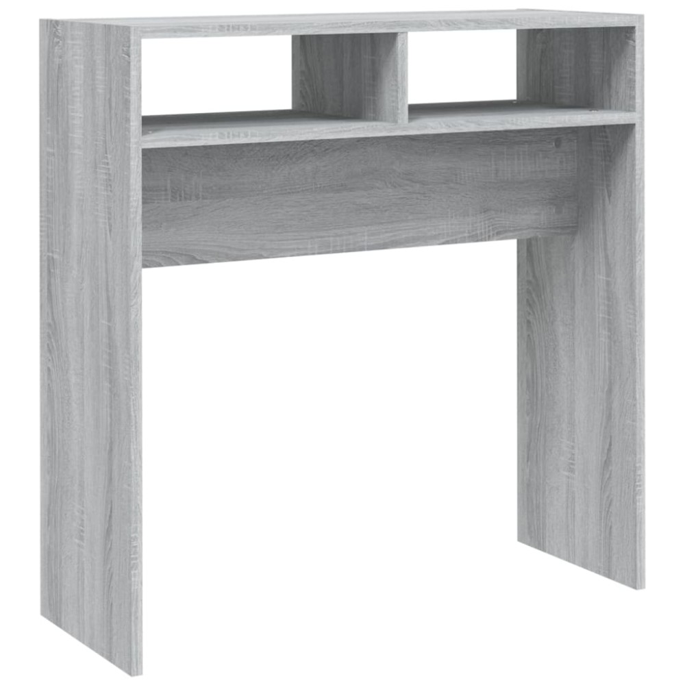 vidaXL Τραπέζι Κονσόλα Γκρι Sonoma 78 x 30 x 80 εκ. Επεξεργασμένο Ξύλο