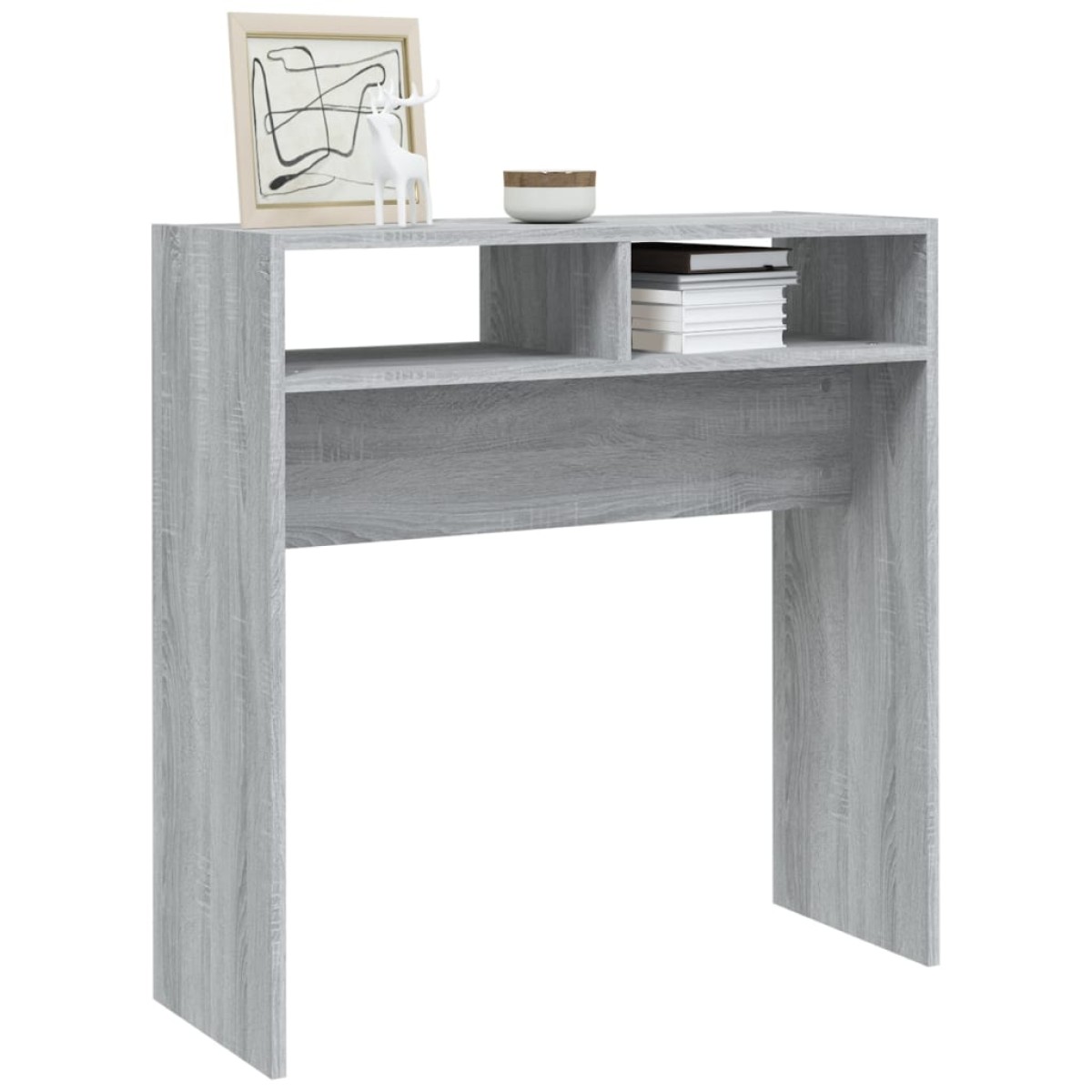 vidaXL Τραπέζι Κονσόλα Γκρι Sonoma 78 x 30 x 80 εκ. Επεξεργασμένο Ξύλο