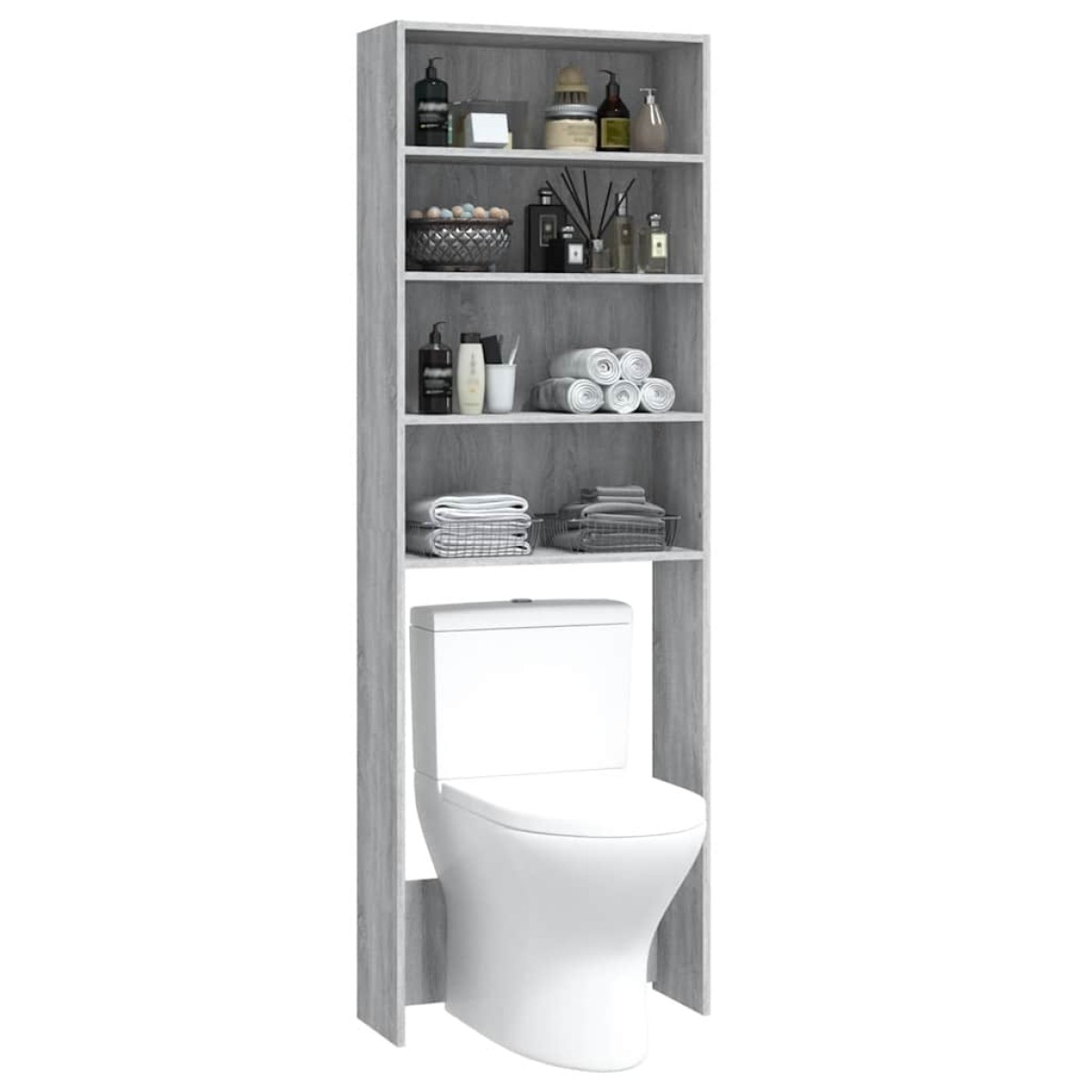 vidaXL Ντουλάπι Πλυντηρίου Γκρι Sonoma 64 x 24 x 190 εκ.