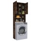 vidaXL Ντουλάπι Πλυντηρίου Καπνιστή Δρυς 64 x 25,5 x 190 εκ.