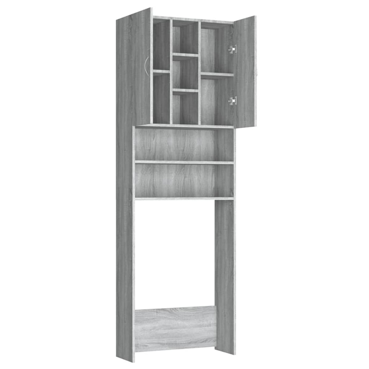 vidaXL Ντουλάπι Πλυντηρίου Γκρι Sonoma 64 x 25,5 x 190 εκ.