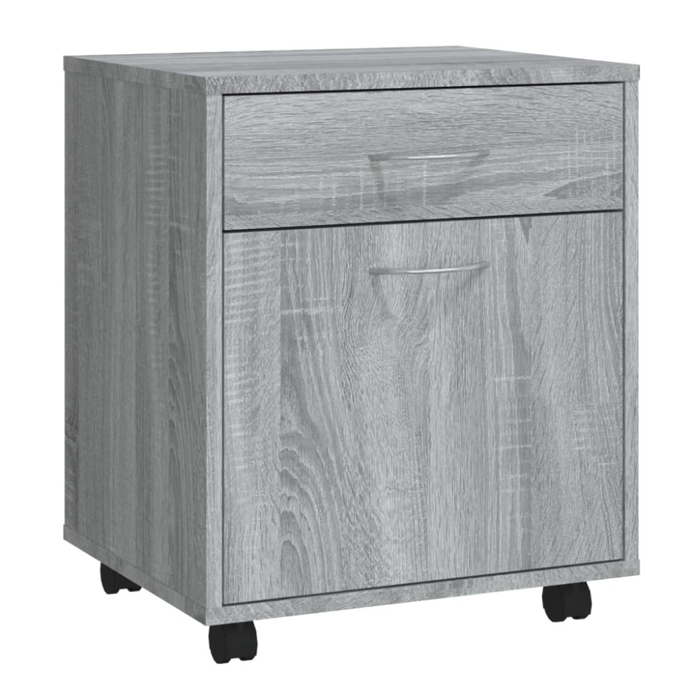 vidaXL Ντουλάπι Με Ροδάκια Γκρι Sonoma 45 x 38 x 54 εκ. Επεξεργ. Ξύλο