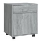 vidaXL Ντουλάπι Με Ροδάκια Γκρι Sonoma 45 x 38 x 54 εκ. Επεξεργ. Ξύλο