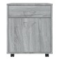 vidaXL Ντουλάπι Με Ροδάκια Γκρι Sonoma 45 x 38 x 54 εκ. Επεξεργ. Ξύλο