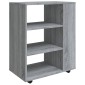 vidaXL Ντουλάπι Με Ροδάκια Γκρι Sonoma 60 x 35 x 75 εκ. Επεξεργ. Ξύλο
