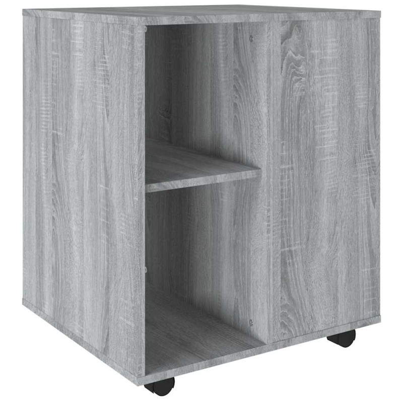 vidaXL Ντουλάπι Με Ροδάκια Γκρι Sonoma 60 x 53 x 72 εκ. Επεξεργ. Ξύλο