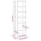 vidaXL Παπουτσοθήκη Καπνιστή Δρυς 27,5x27x102 εκ. Επεξεργασμένο Ξύλο