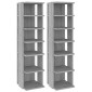 vidaXL Παπουτσοθήκες 2 τεμ. Γκρι Sonoma 27,5x27x102 εκ. Επεξ. Ξύλο