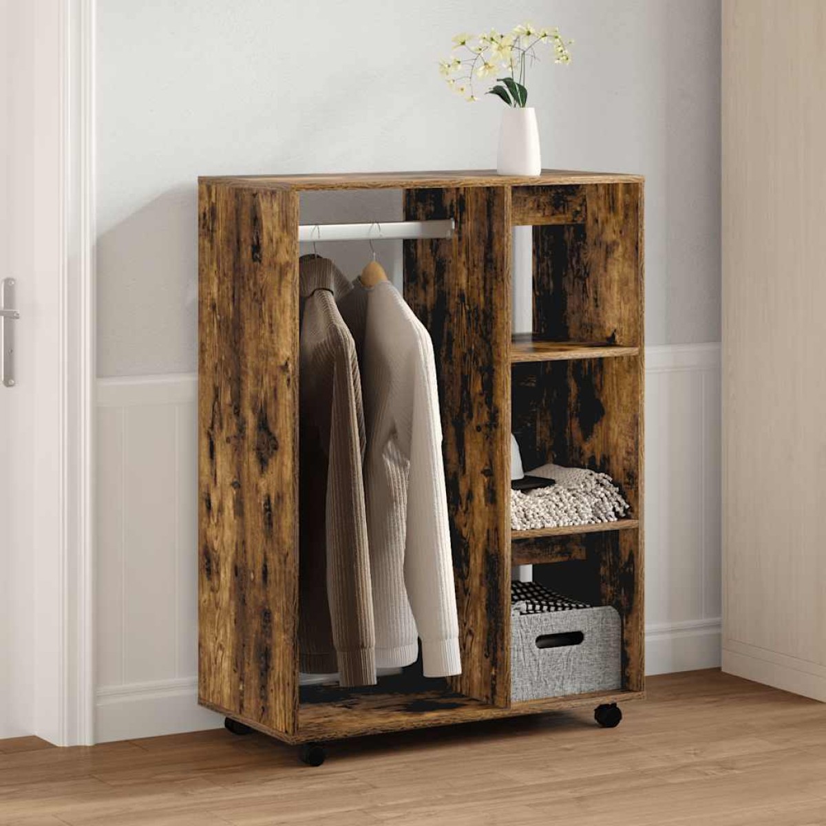 vidaXL Ντουλάπα Καπνιστή Δρυς 80 x 40 x 11 εκ. από Επεξεργασμένο Ξύλο