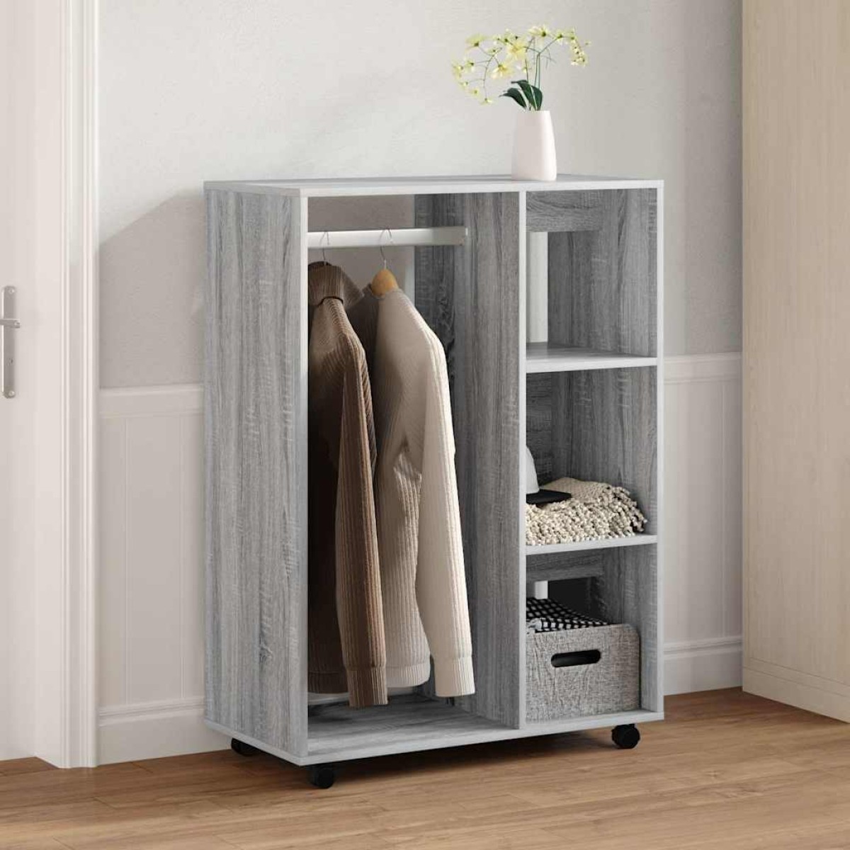 vidaXL Ντουλάπα Γκρι Sonoma 80 x 40 x 110 εκ. από Επεξεργασμένο Ξύλο