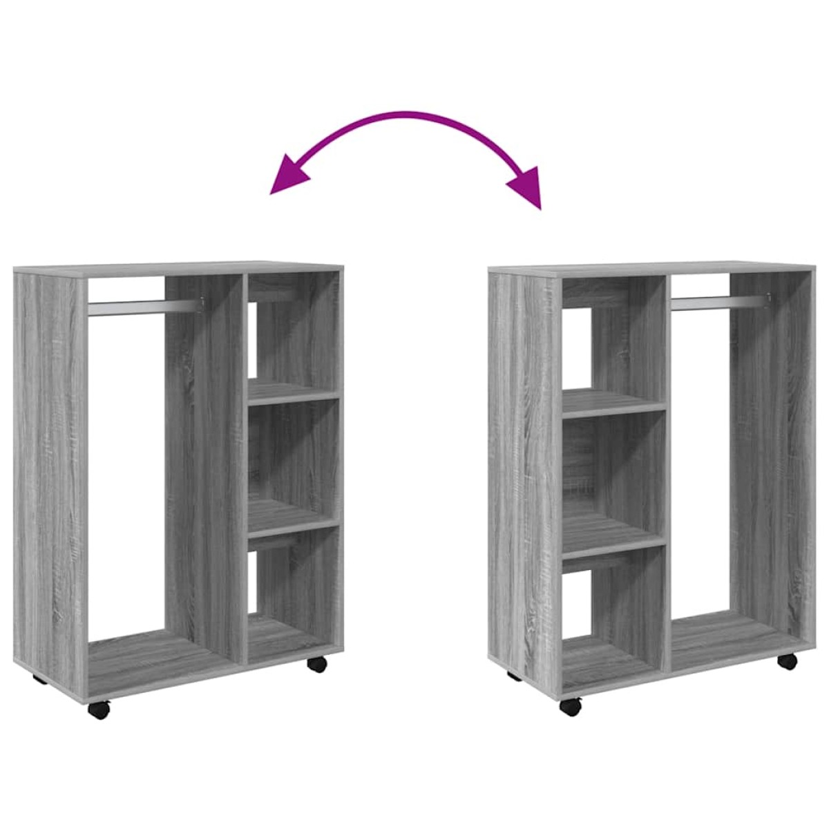 vidaXL Ντουλάπα Γκρι Sonoma 80 x 40 x 110 εκ. από Επεξεργασμένο Ξύλο