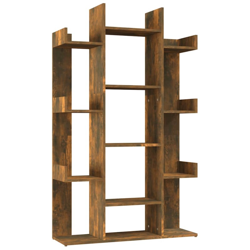 vidaXL Βιβλιοθήκη Καπνιστή Δρυς 86x25,5x140 εκ. από Επεξεργασμένο Ξύλο