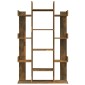 vidaXL Βιβλιοθήκη Καπνιστή Δρυς 86x25,5x140 εκ. από Επεξεργασμένο Ξύλο