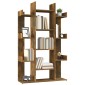 vidaXL Βιβλιοθήκη Καπνιστή Δρυς 86x25,5x140 εκ. από Επεξεργασμένο Ξύλο