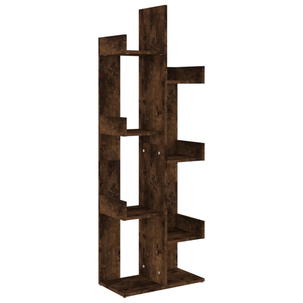 vidaXL Βιβλιοθήκη Καπνιστή Δρυς 48x25,5x140 εκ. από Επεξεργασμένο Ξύλο