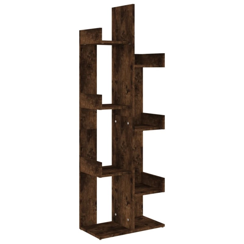 vidaXL Βιβλιοθήκη Καπνιστή Δρυς 48x25,5x140 εκ. από Επεξεργασμένο Ξύλο