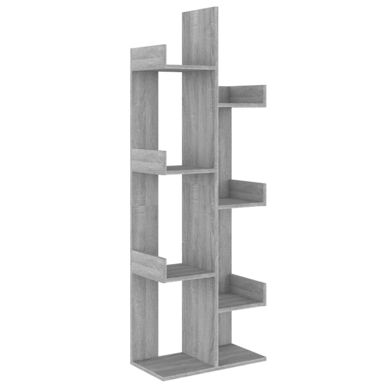 vidaXL Βιβλιοθήκη Γκρι Sonoma 48x25,5x140 εκ. από Επεξεργασμένο Ξύλο