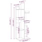 vidaXL Βιβλιοθήκη Γκρι Sonoma 48x25,5x140 εκ. από Επεξεργασμένο Ξύλο