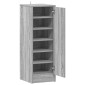 vidaXL Παπουτσοθήκη Γκρι Sonoma 32x35x92 εκ. από Επεξεργασμένο Ξύλο