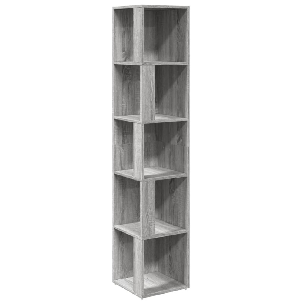 vidaXL Γωνιακό Έπιπλο Γκρι Sonoma 33x33x164,5 εκ. από Επεξεργ. Ξύλο