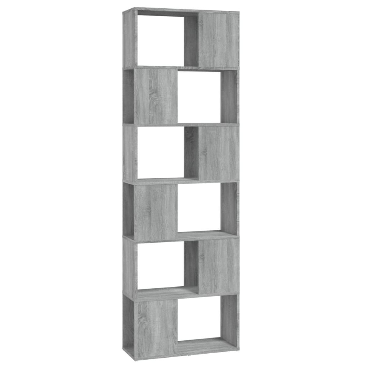 vidaXL Βιβλιοθήκη/Διαχωριστικό Χώρου Γκρι Sonoma 60 x 24 x 186 εκ.