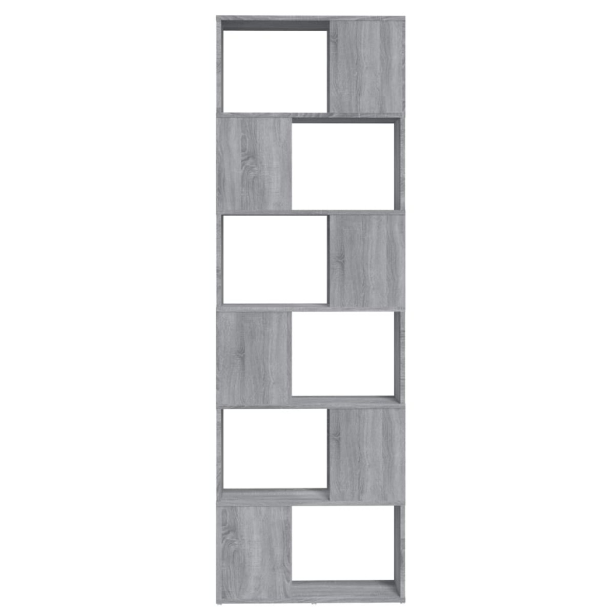 vidaXL Βιβλιοθήκη/Διαχωριστικό Χώρου Γκρι Sonoma 60 x 24 x 186 εκ.