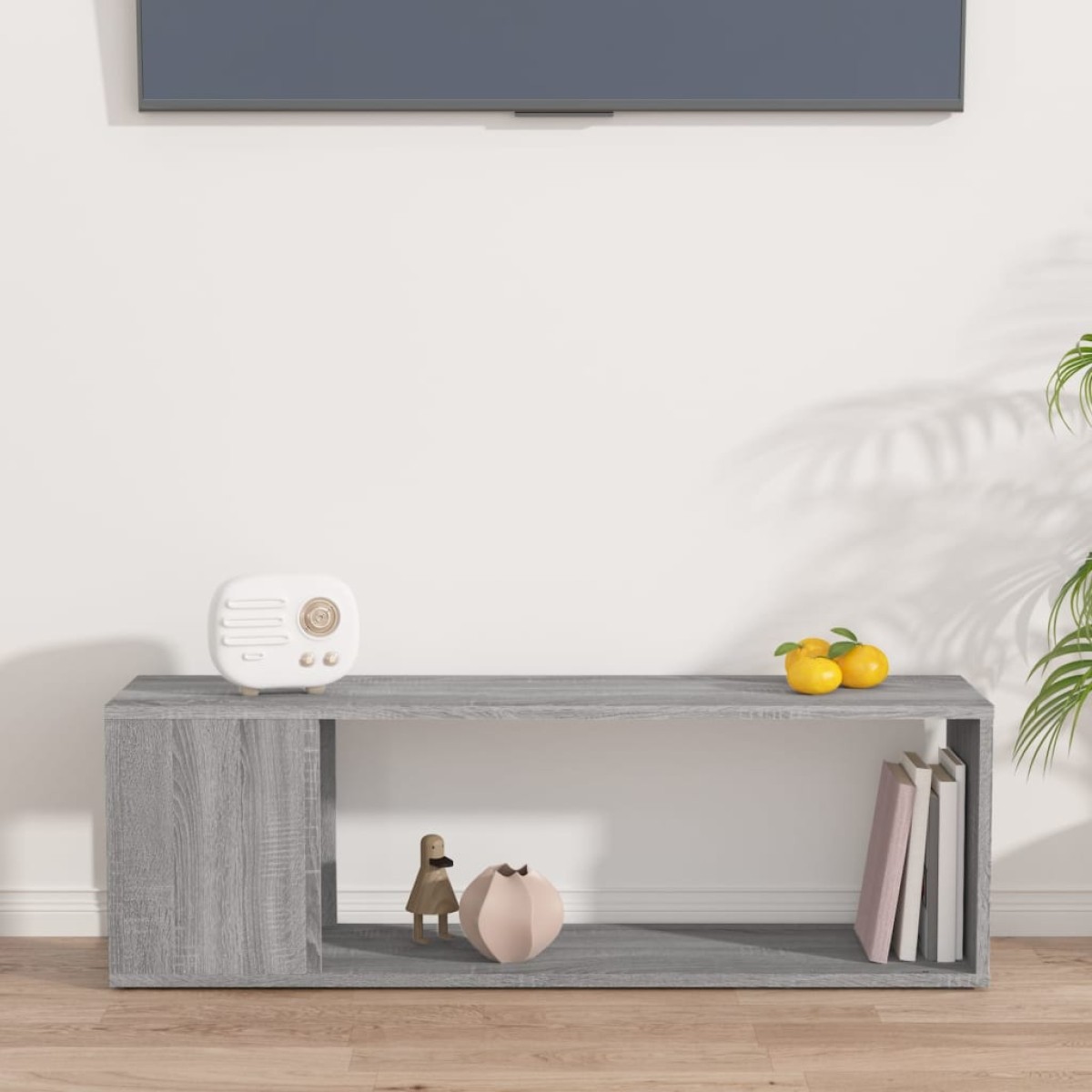vidaXL Έπιπλο Τηλεόρασης Γκρι Sonoma 100x24x32 εκ. Επεξεργασμένο Ξύλο