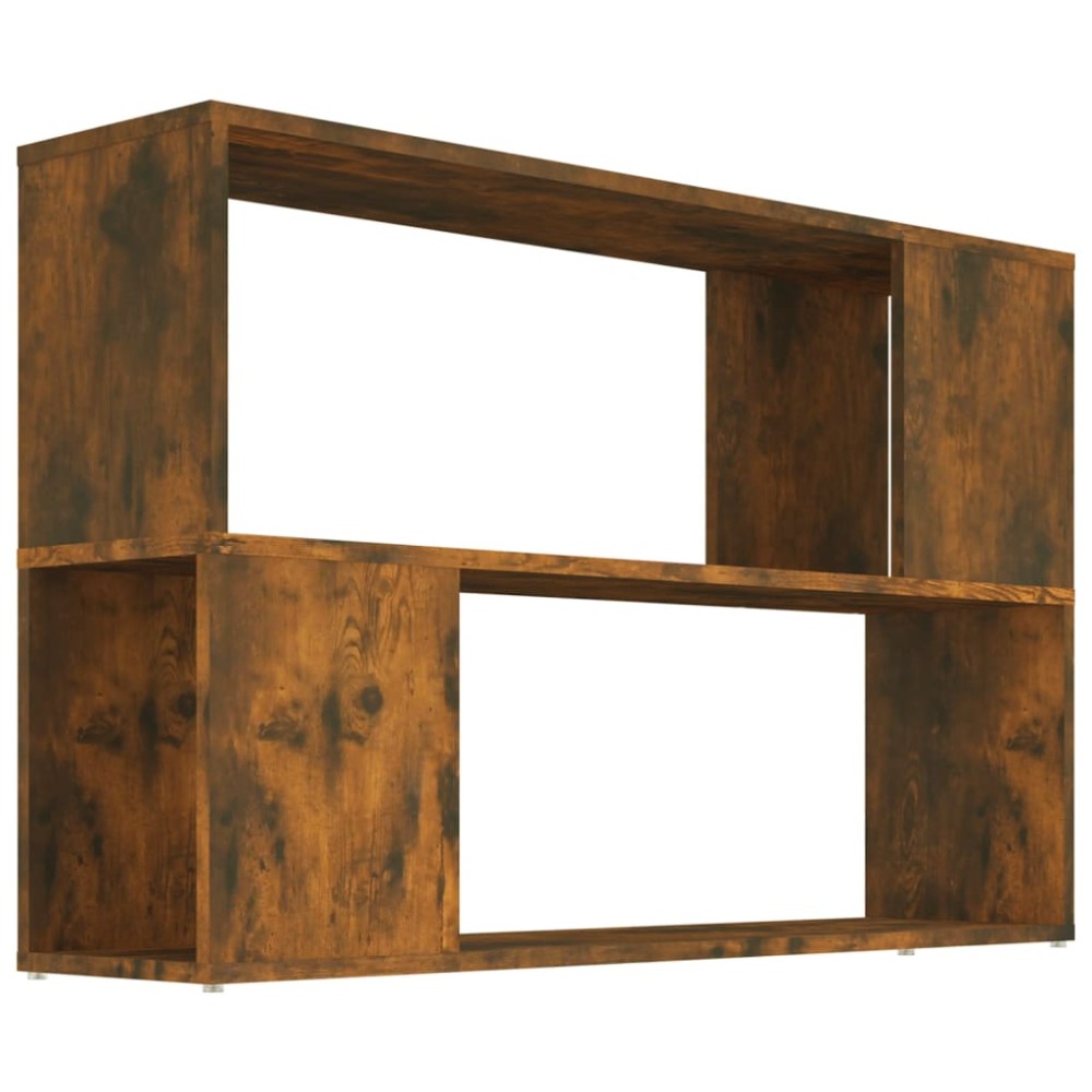 vidaXL Βιβλιοθήκη Καπνιστή Δρυς 100x24x63 εκ. από Επεξεργασμένο Ξύλο