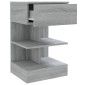 vidaXL Κομοδίνο Γκρι Sonoma 40 x 35 x 65 εκ. από Επεξεργασμένο Ξύλο