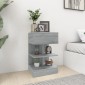 vidaXL Κομοδίνο Γκρι Sonoma 40 x 35 x 65 εκ. από Επεξεργασμένο Ξύλο