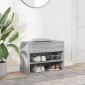 vidaXL Παπουτσοθήκη Γκρι Sonoma 60x30x45 εκ. από Επεξεργασμένο Ξύλο