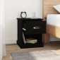 vidaXL Κομοδίνο Μαύρο 39 x 39 x 47,5 εκ. από Επεξεργασμένο Ξύλο