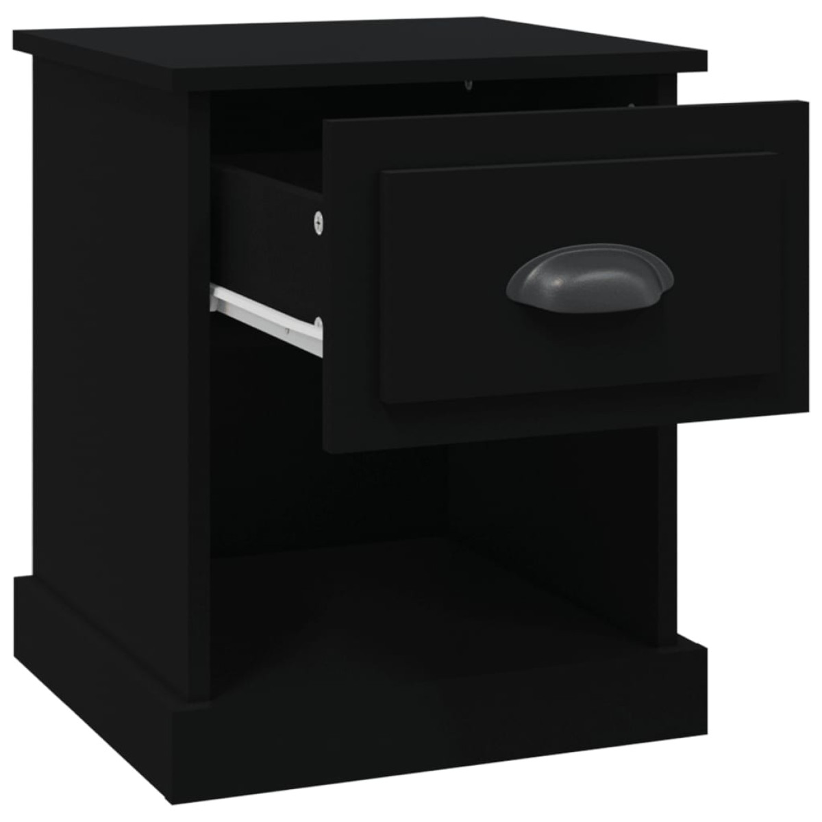 vidaXL Κομοδίνα 2 τεμ. Μαύρα 39 x 39 x 47,5 εκ. από Επεξεργασμένο Ξύλο