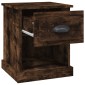 vidaXL Κομοδίνα 2 τεμ. Καπνιστή Δρυς 39x39x47,5 εκ. Επεξεργασμένο Ξύλο