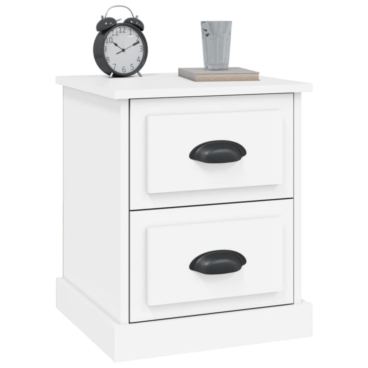 vidaXL Κομοδίνα 2 τεμ. Λευκά 39 x 39 x 47,5 εκ. από Επεξεργασμένο Ξύλο