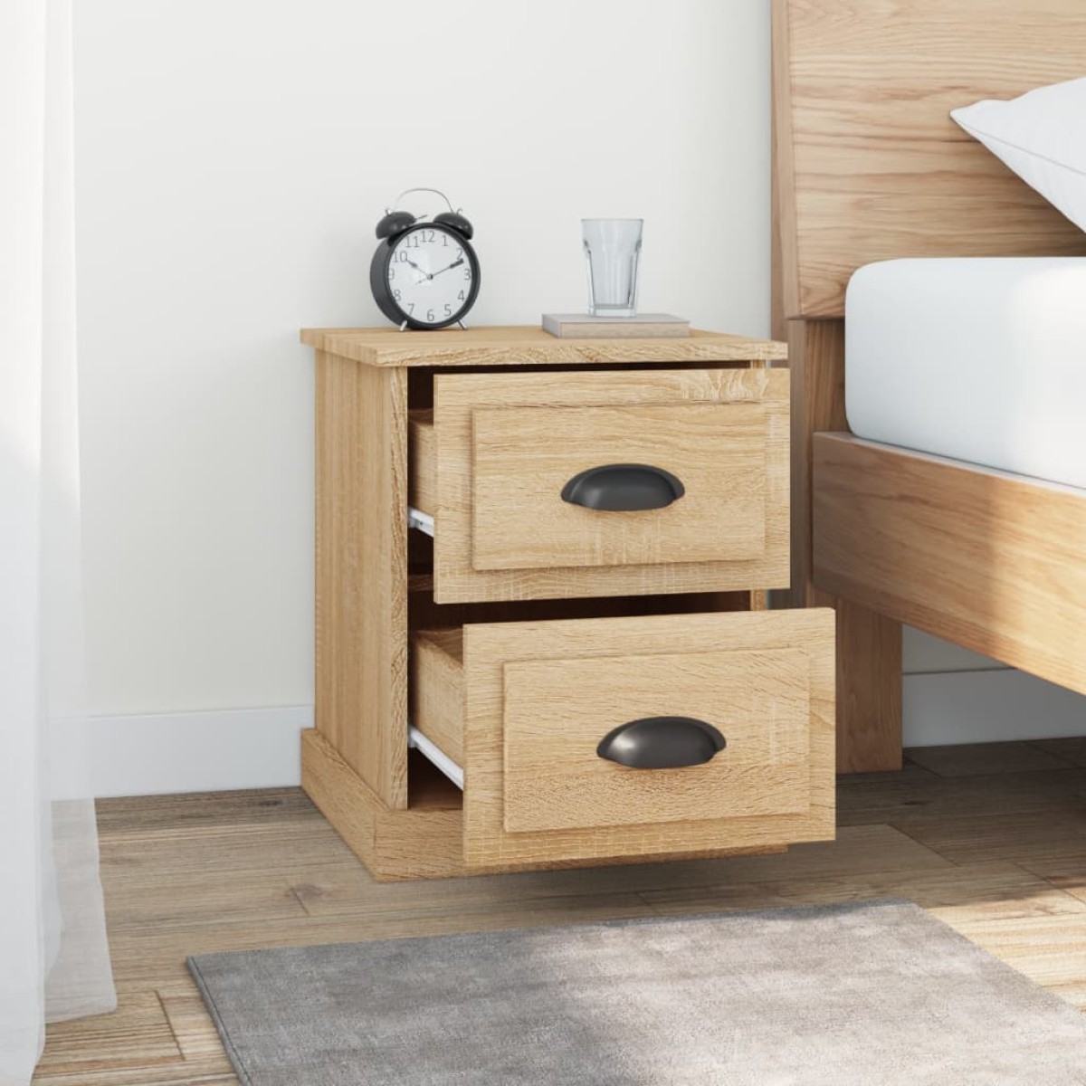 vidaXL Κομοδίνο Sonoma Δρυς 39x39x47,5 εκ. από Επεξεργασμένο Ξύλο