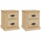 vidaXL Κομοδίνα 2 τεμ. Sonoma Oak 39x39x47,5εκ. από Επεξεργασμένο Ξύλο