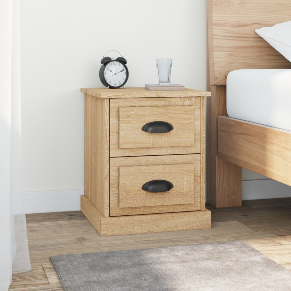 vidaXL Κομοδίνα 2 τεμ. Sonoma Oak 39x39x47,5εκ. από Επεξεργασμένο Ξύλο