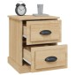 vidaXL Κομοδίνα 2 τεμ. Sonoma Oak 39x39x47,5εκ. από Επεξεργασμένο Ξύλο