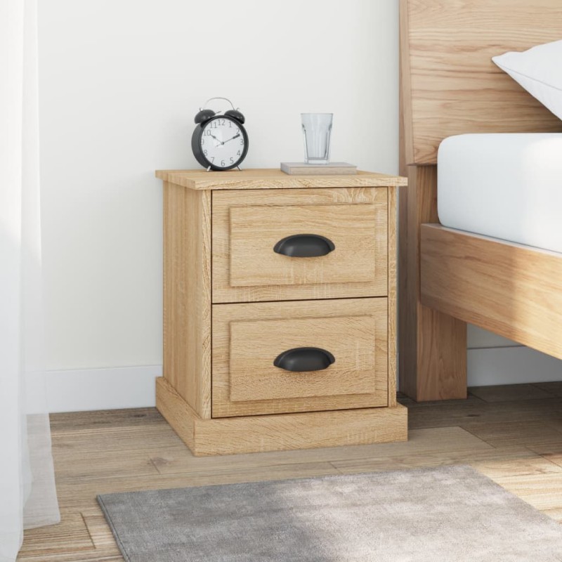 vidaXL Κομοδίνα 2 τεμ. Sonoma Oak 39x39x47,5εκ. από Επεξεργασμένο Ξύλο
