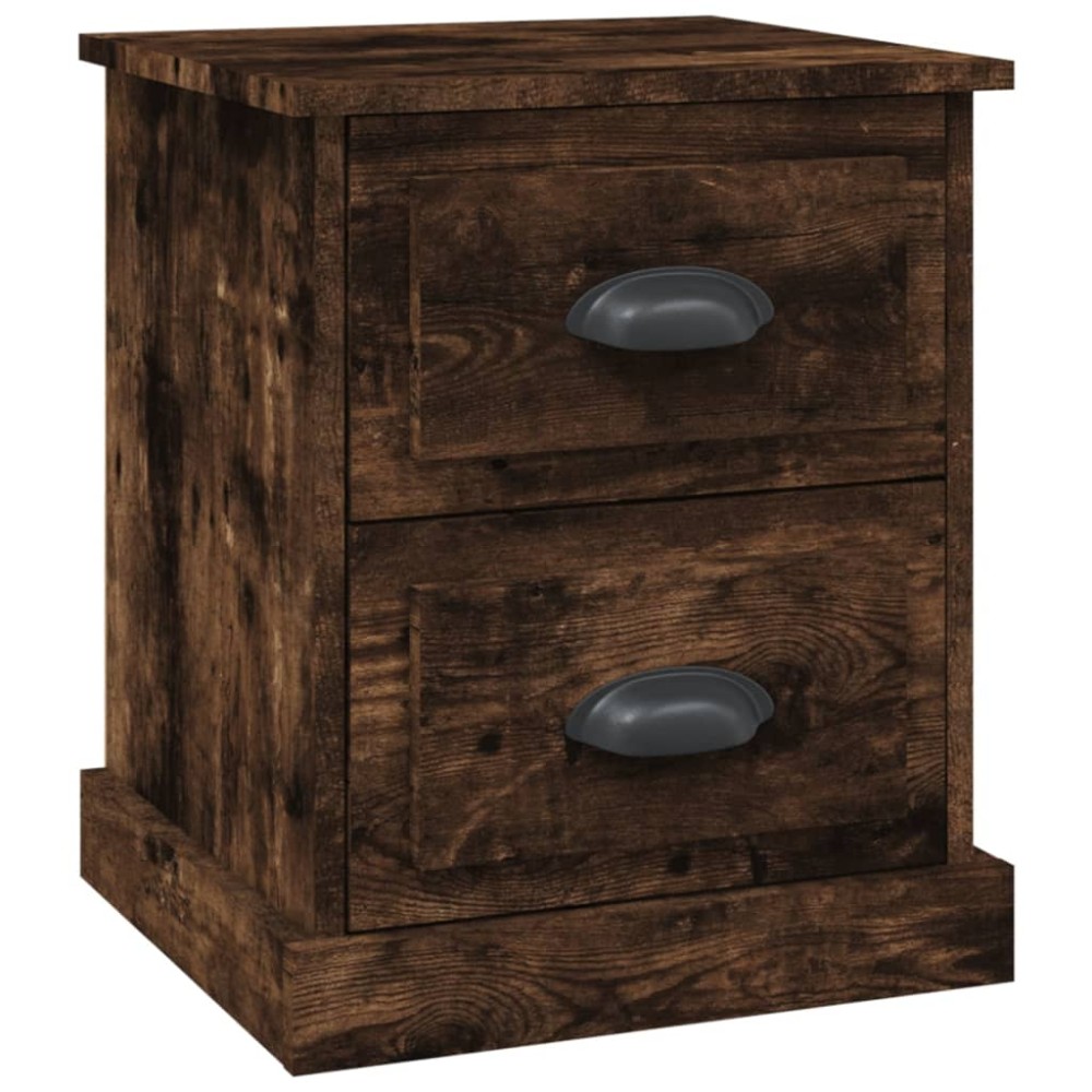 vidaXL Κομοδίνο Καπνιστή δρυς 39x39x47,5 εκ. από Επεξεργασμένο Ξύλο