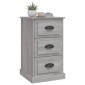 vidaXL Κομοδίνο Γκρι Sonoma 39x39x67 εκ. από Επεξεργασμένο Ξύλο