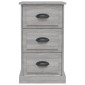 vidaXL Κομοδίνο Γκρι Sonoma 39x39x67 εκ. από Επεξεργασμένο Ξύλο