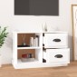 vidaXL Έπιπλο Τηλεόρασης Γυαλ. Λευκό 73x35,5x47,5εκ. από Επεξ. Ξύλο