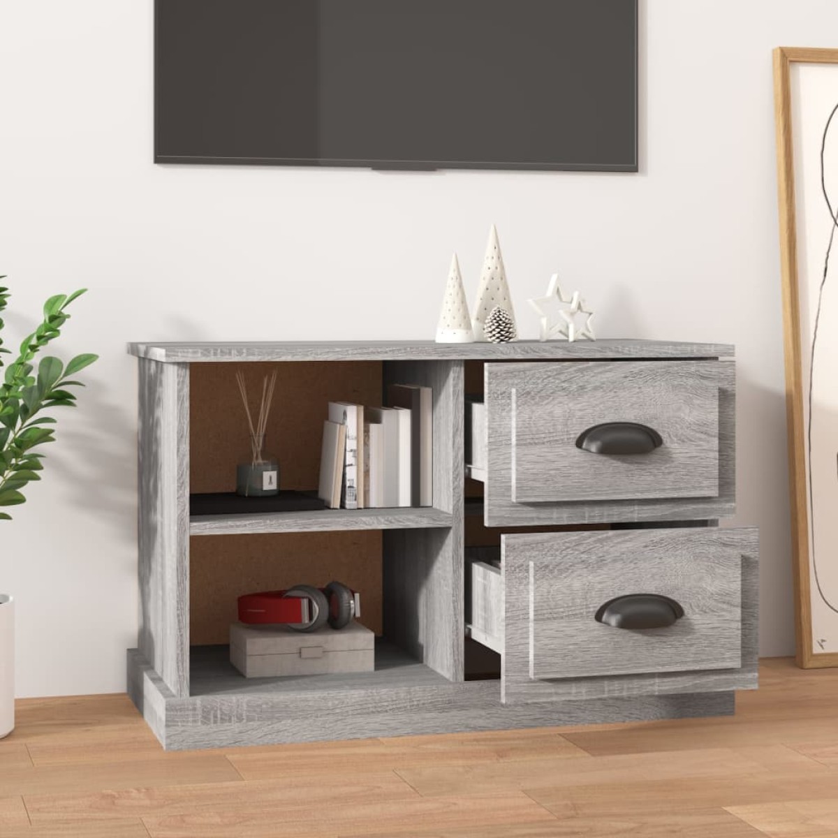 vidaXL Έπιπλο Τηλεόρασης Γκρι Sonoma 73x35,5x47,5εκ. από Επεξεργ. Ξύλο