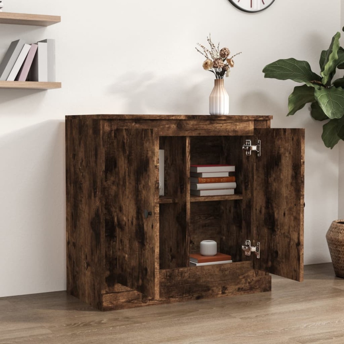 vidaXL Μπουφές Καπνιστή Δρυς 70x35,5x67,5 εκ. από Επεξεργασμένο Ξύλο