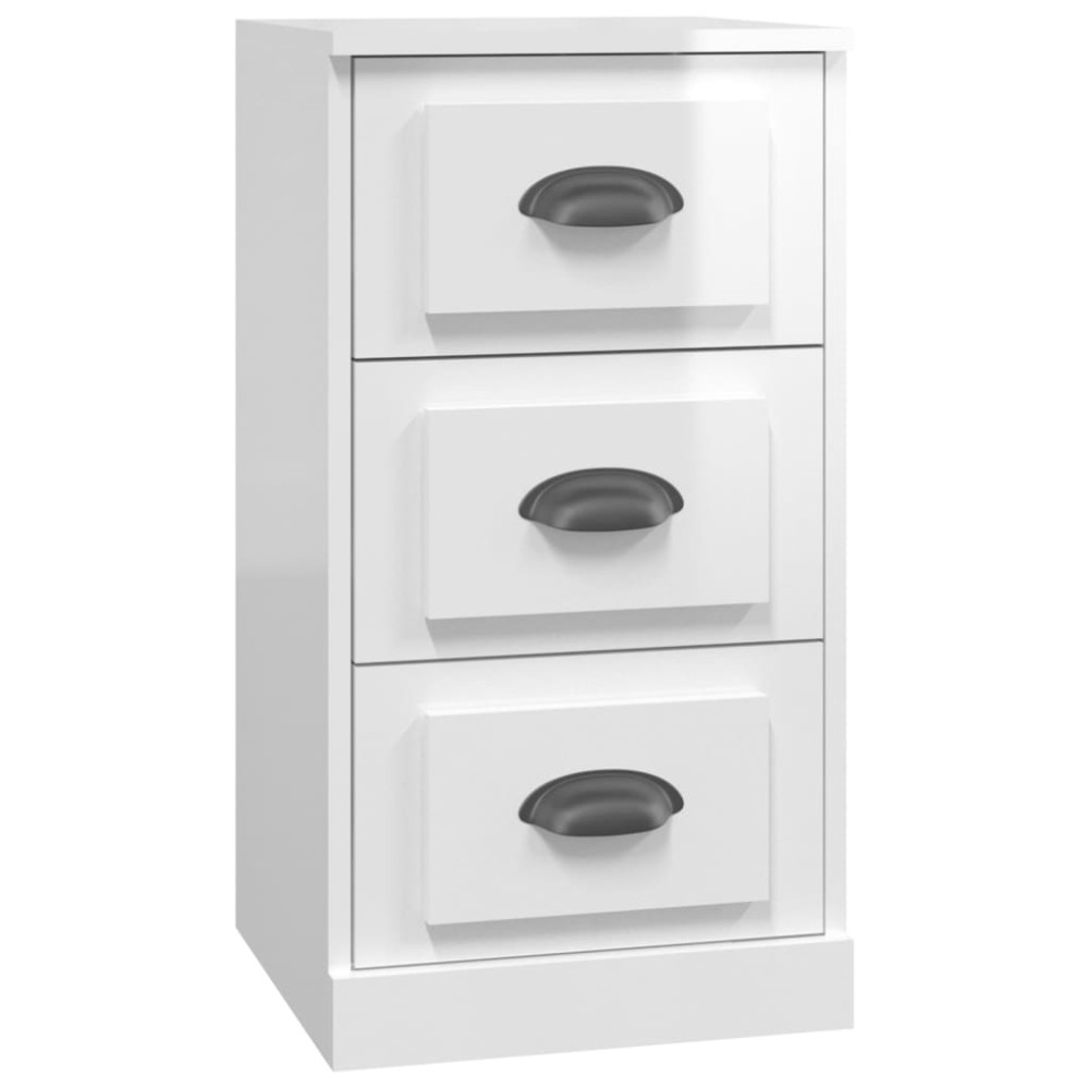 vidaXL Ντουλάπι Γυαλιστερό Λευκό 36x35,5x67,5 εκ. Επεξεργασμένο Ξύλο
