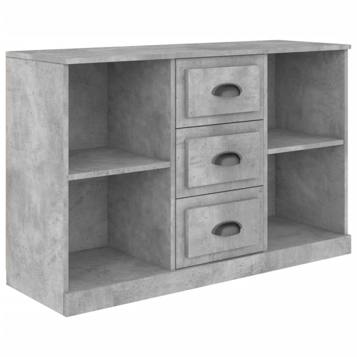 vidaXL Μπουφές Γκρι Σκυροδέματος 104,5x35,5x67,5 εκ Επεξεργασμένο Ξύλο